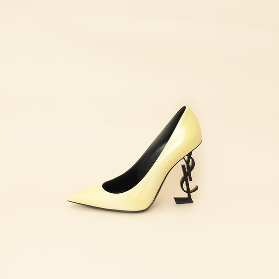 YSL Blanc Vintage Opyum Pump 37.5-YSL-THE CLOSET