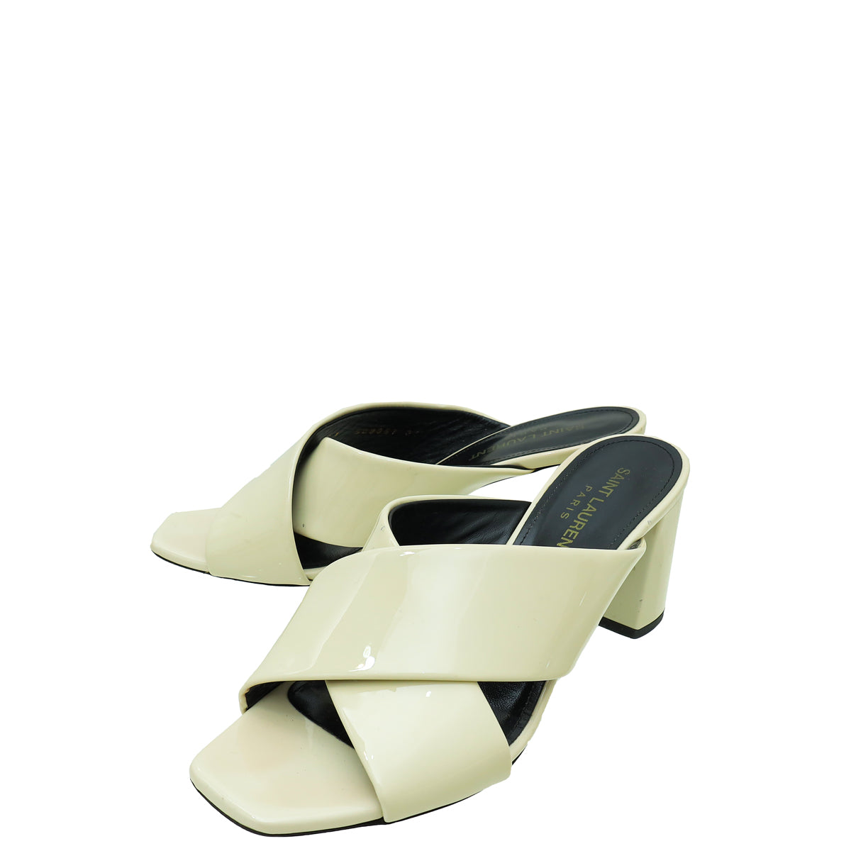 YSL Cream Loulou Criss Cross Sandals 37-YSL-THE CLOSET
