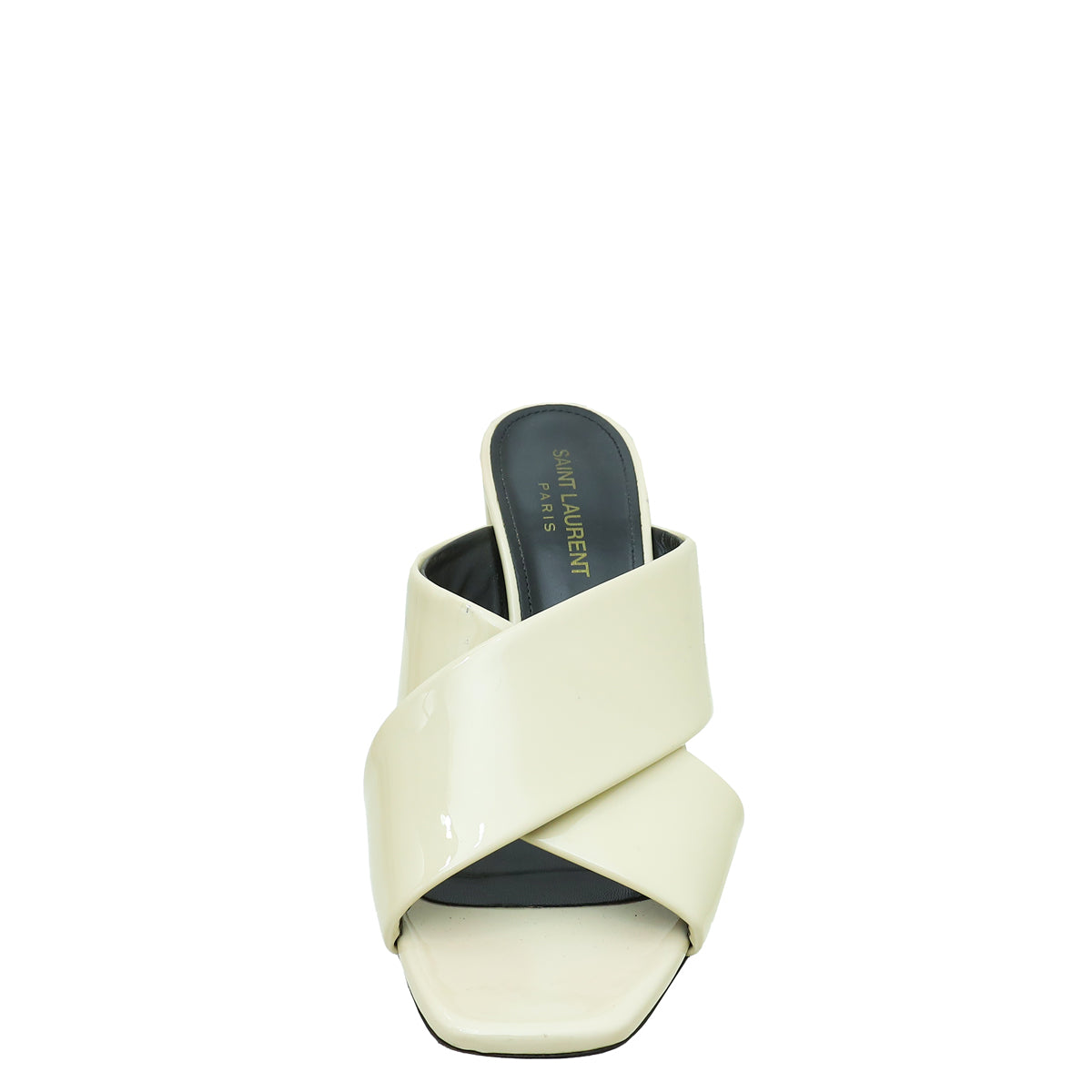 YSL Cream Loulou Criss Cross Sandals 37-YSL-THE CLOSET