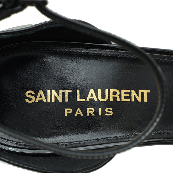 YSL Black Opyum Sandal 37