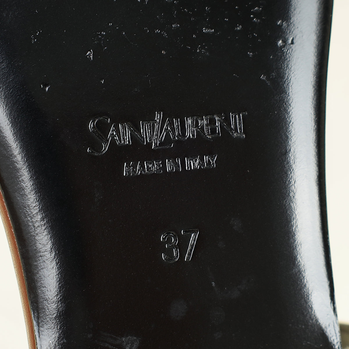 YSL Brown Cassandra Flat Thong Sandal 37