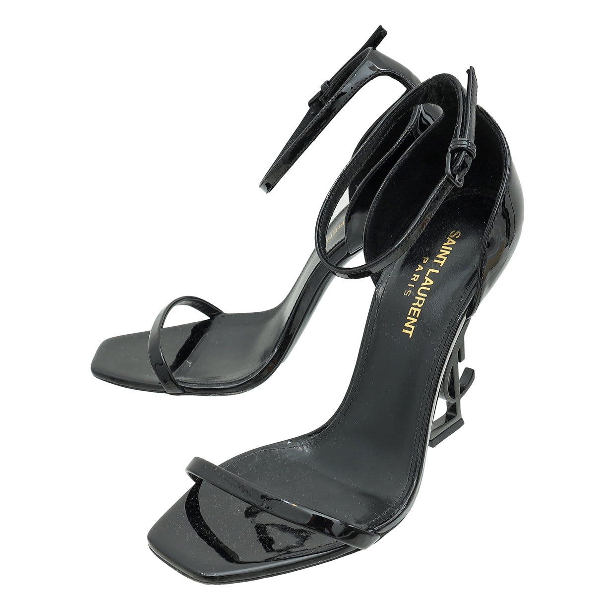YSL Black Opyum Sandal 37-YSL-THE CLOSET