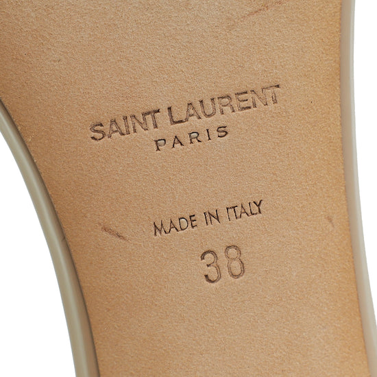 YSL Nude Amber Sandals 38