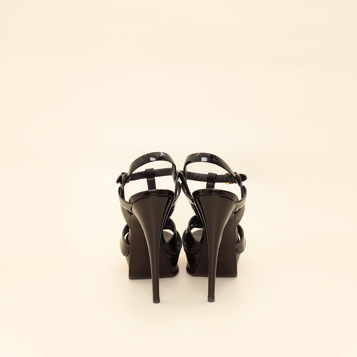 YSL Burgundy Tribute Sandal 38-YSL-THE CLOSET