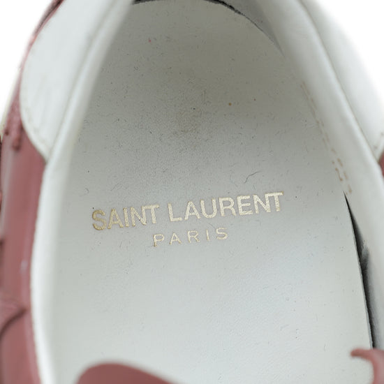 YSL Old Rose Stars Court Sneakers 38