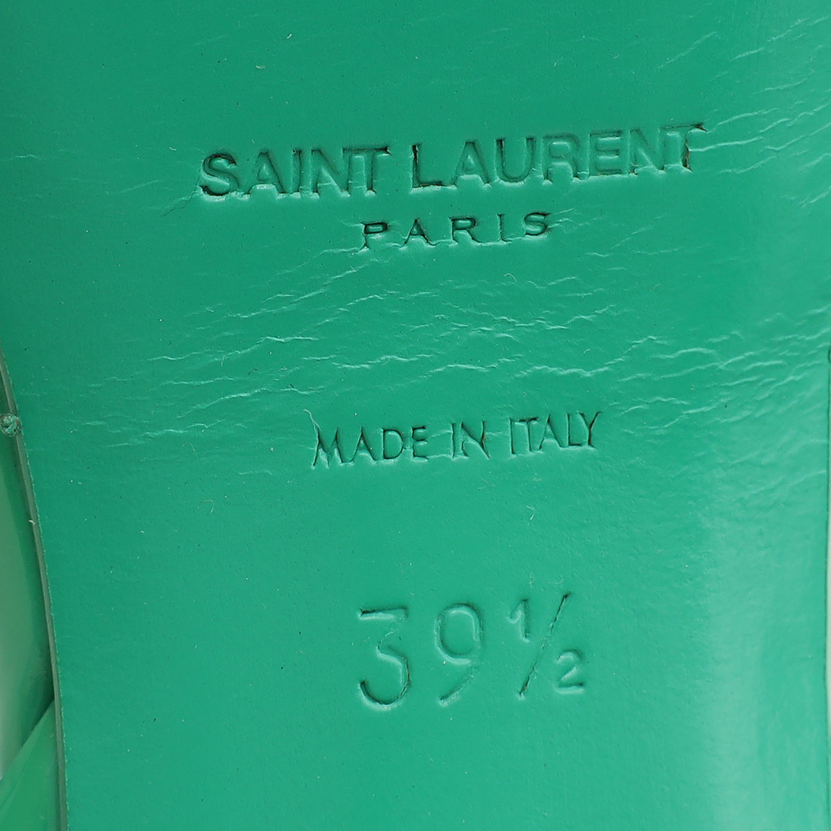 YSL Green Tribute Sandal 39.5
