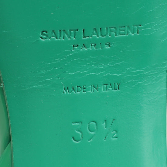 Load image into Gallery viewer, YSL Green Tribute Sandal 39.5
