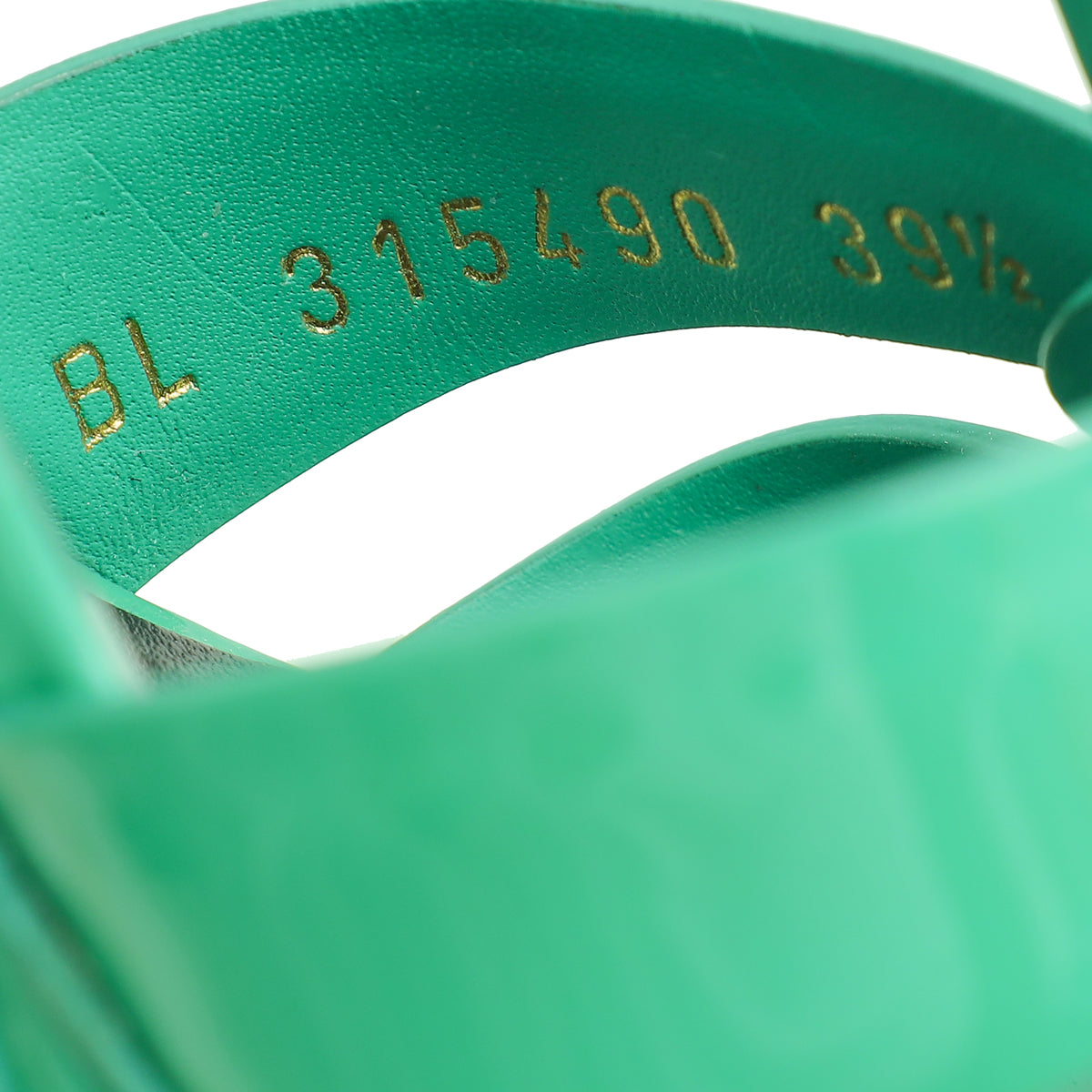 YSL Green Tribute Sandal 39.5