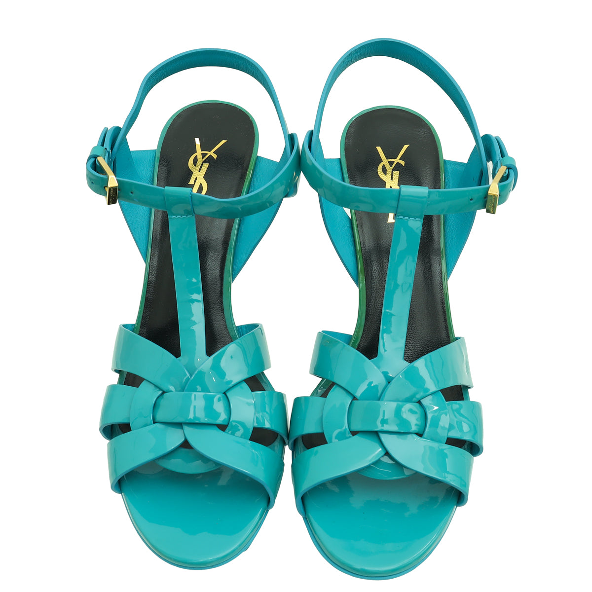 YSL Turquoise Tribute Sandal 39.5-YSL-THE CLOSET