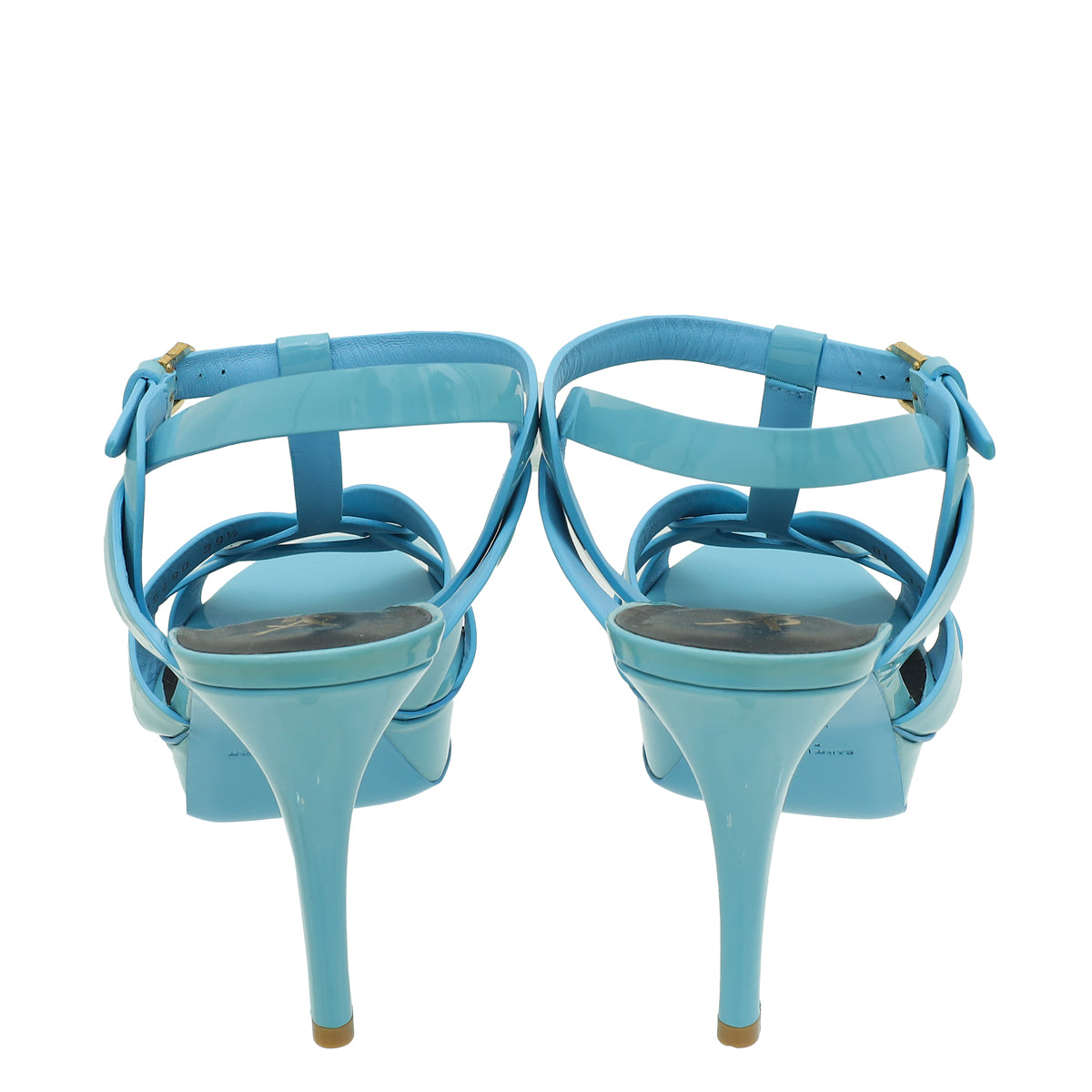 YSL Blue Tribute Sandal 39.5-YSL-THE CLOSET