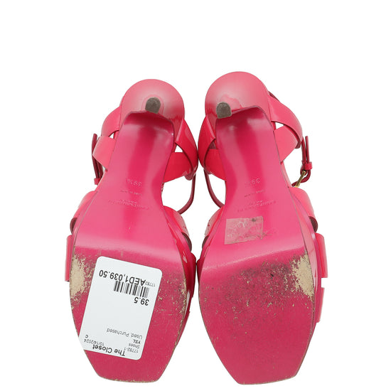 YSL Fuchsia Tribute Sandal 39.5