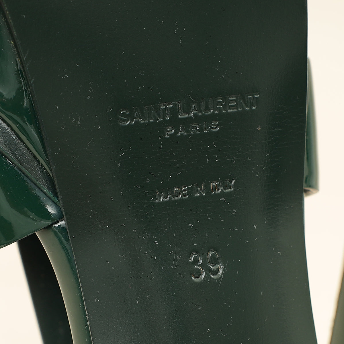 YSL Dark Green Tribute Sandal 39-YSL-THE CLOSET