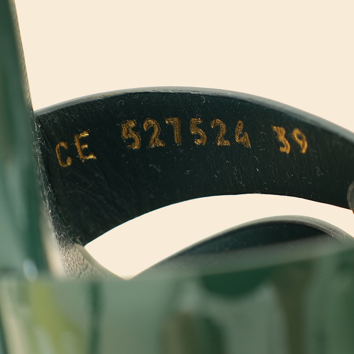 YSL Dark Green Tribute Sandal 39-YSL-THE CLOSET