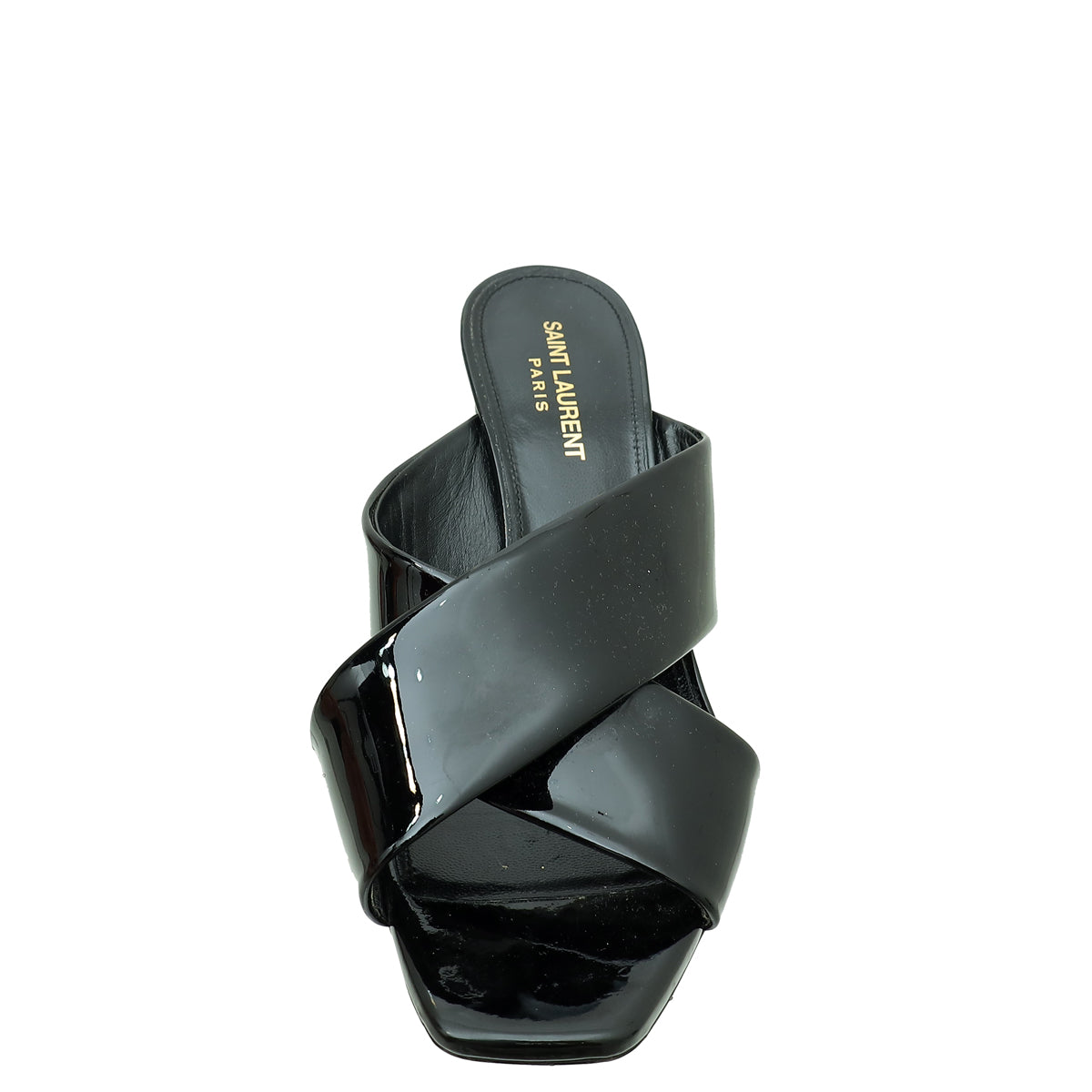 YSL Black Loulou Criss Cross Mules 39-YSL-THE CLOSET