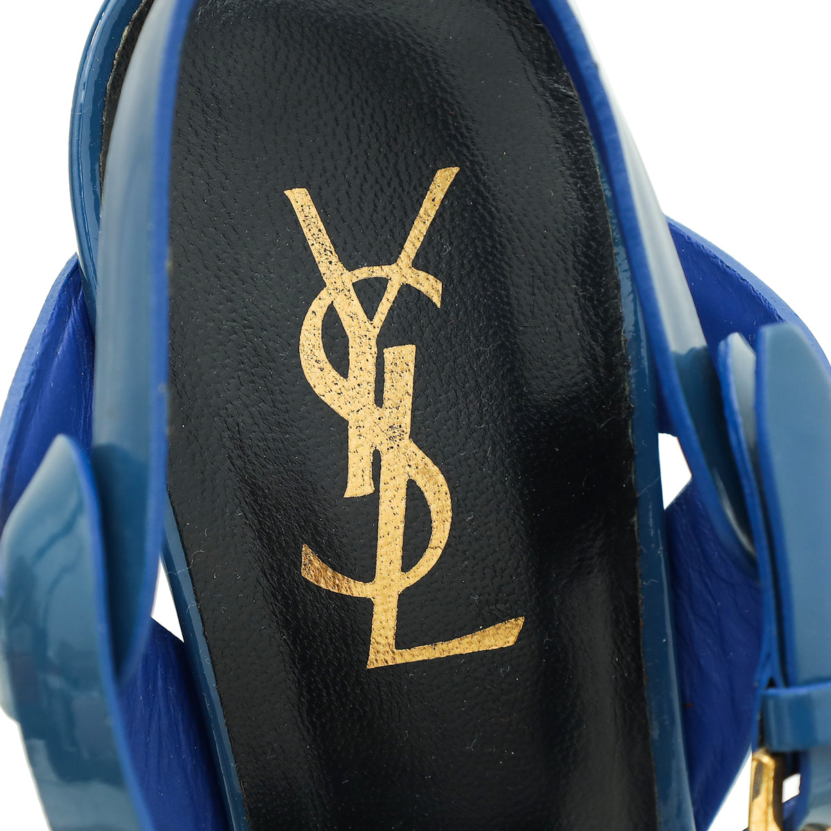 YSL Blue Tribute Sandal 39