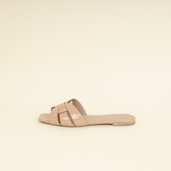 YSL Nude Tribute Flat Sandals 40-YSL-THE CLOSET
