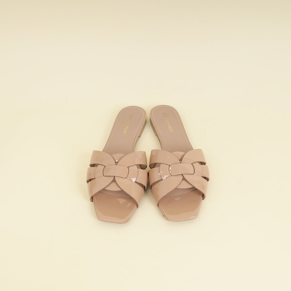 YSL Nude Tribute Flat Sandals 40-YSL-THE CLOSET