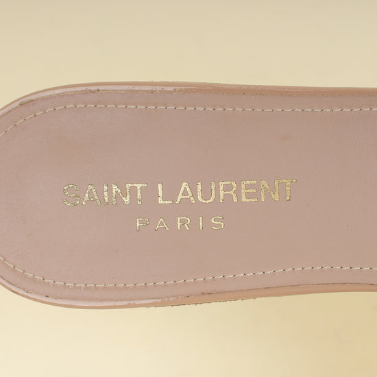 YSL Nude Tribute Flat Sandals 40-YSL-THE CLOSET