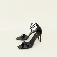 YSL Black Bea Sandals 40