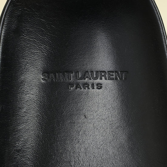 YSL Burgundy Joan Slide Sandals 41