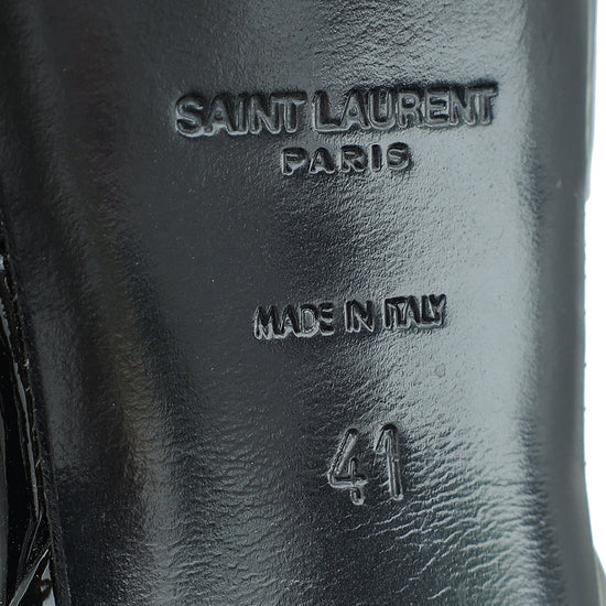 Load image into Gallery viewer, YSL Black Mid Heel Tribute Sandals 41
