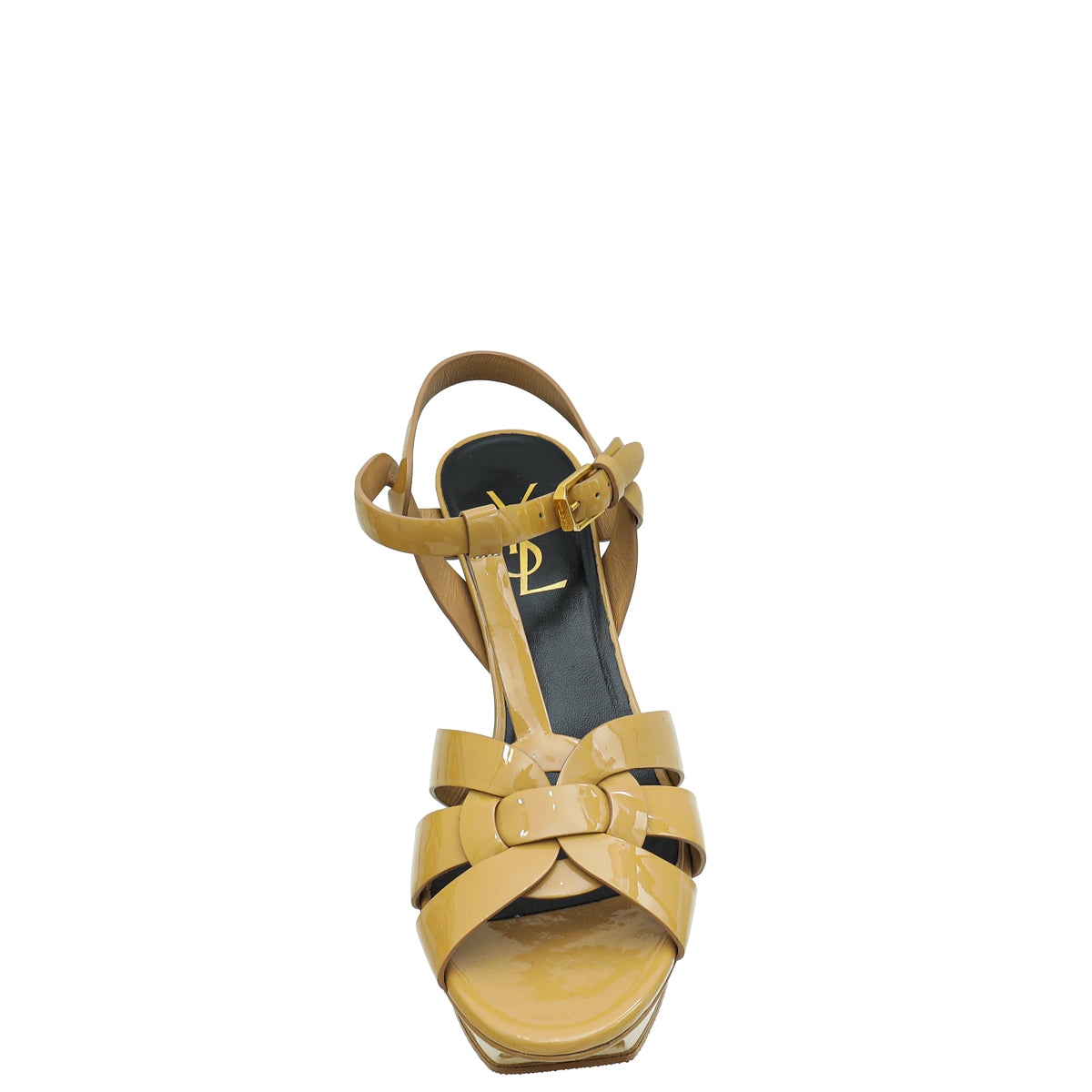 YSL Beige Mid Heel Tribute Sandals 36.5-YSL-THE CLOSET
