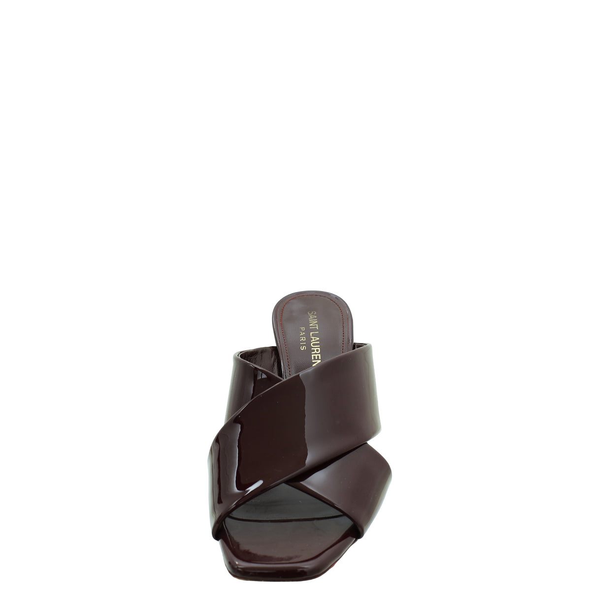 YSL Burgundy Loulou Criss Cross Sandal 36-YSL-THE CLOSET