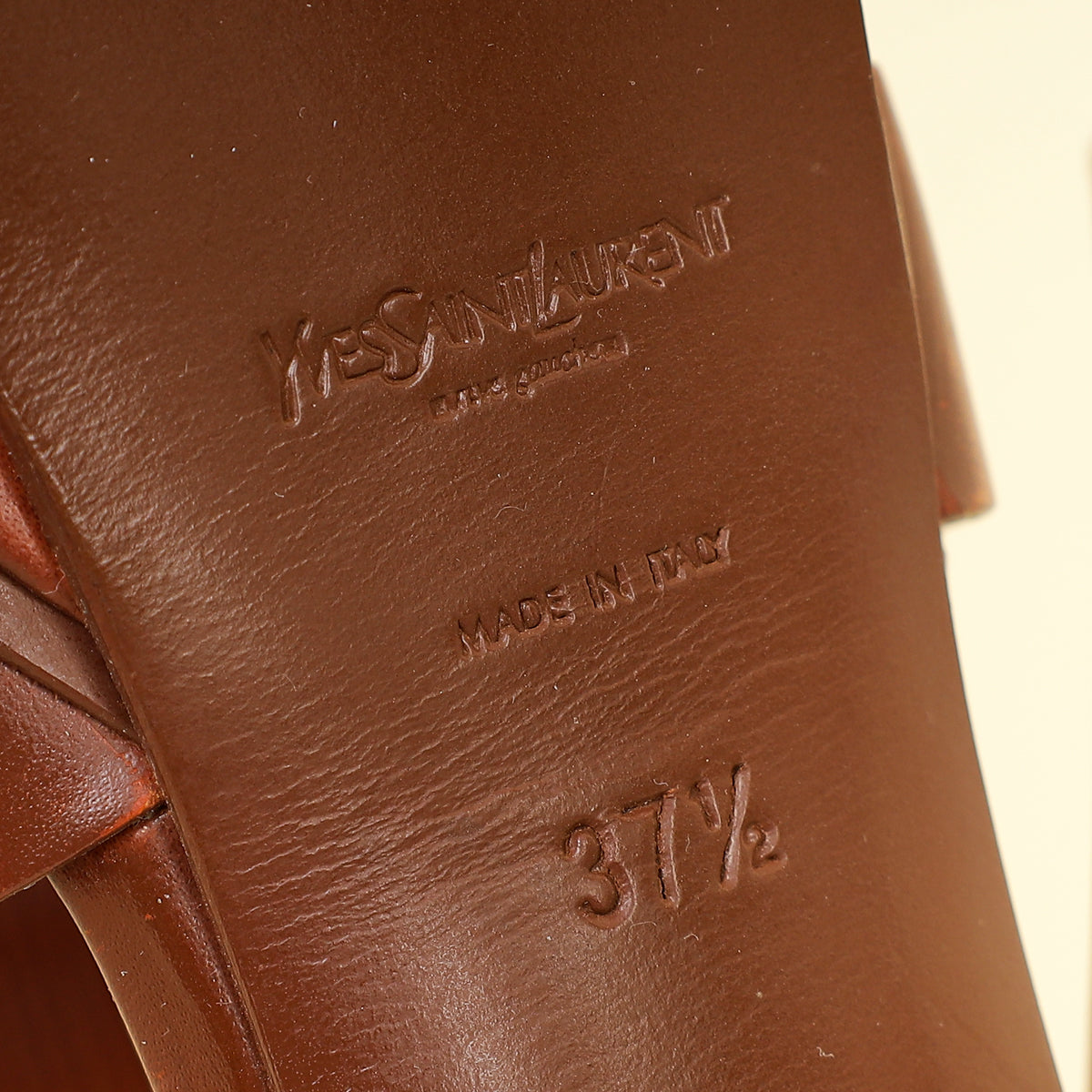 YSL Brown High Heeled Tribute Sandals 37.5-YSL-THE CLOSET