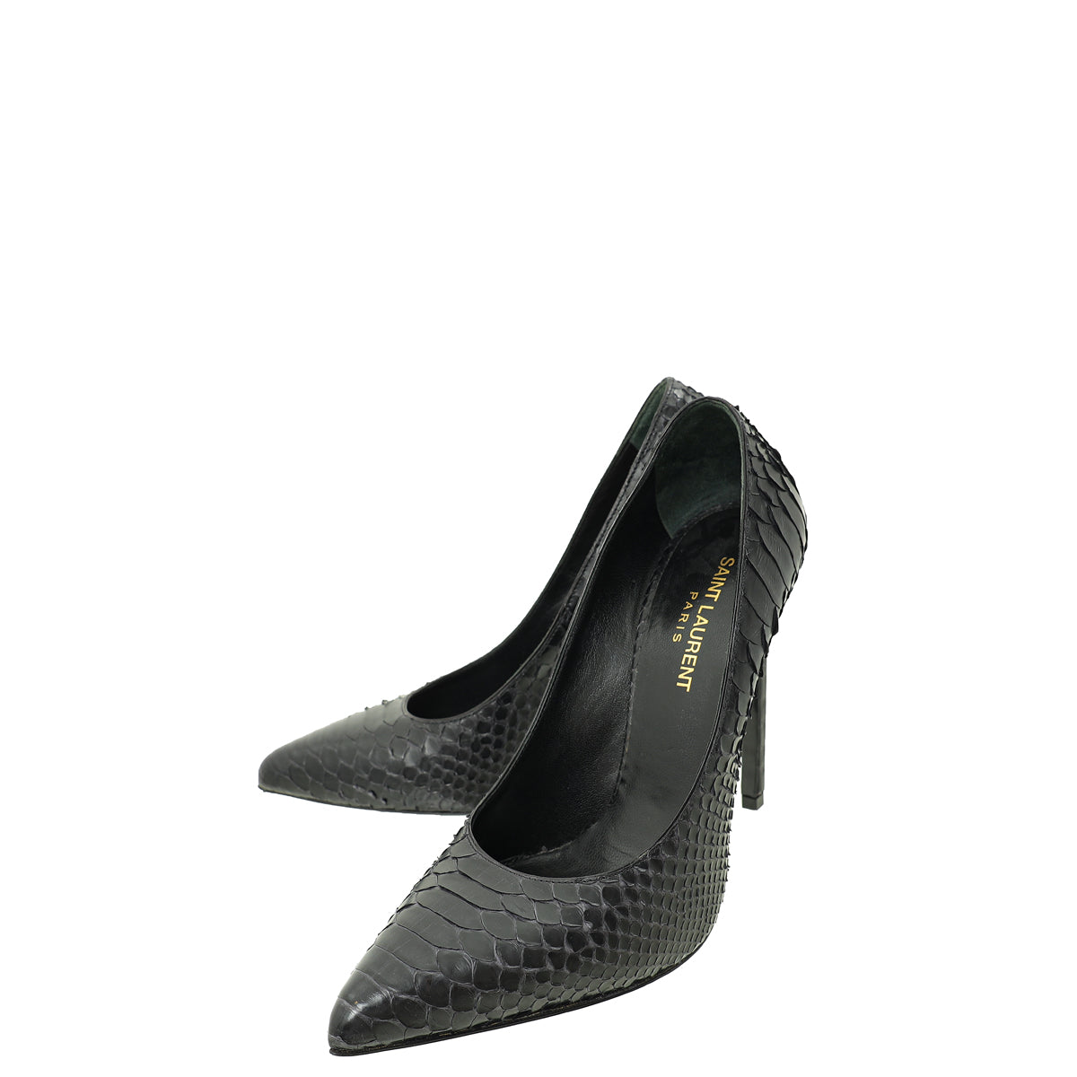 YSL Black Python Pumps 37.5 – THE CLOSET