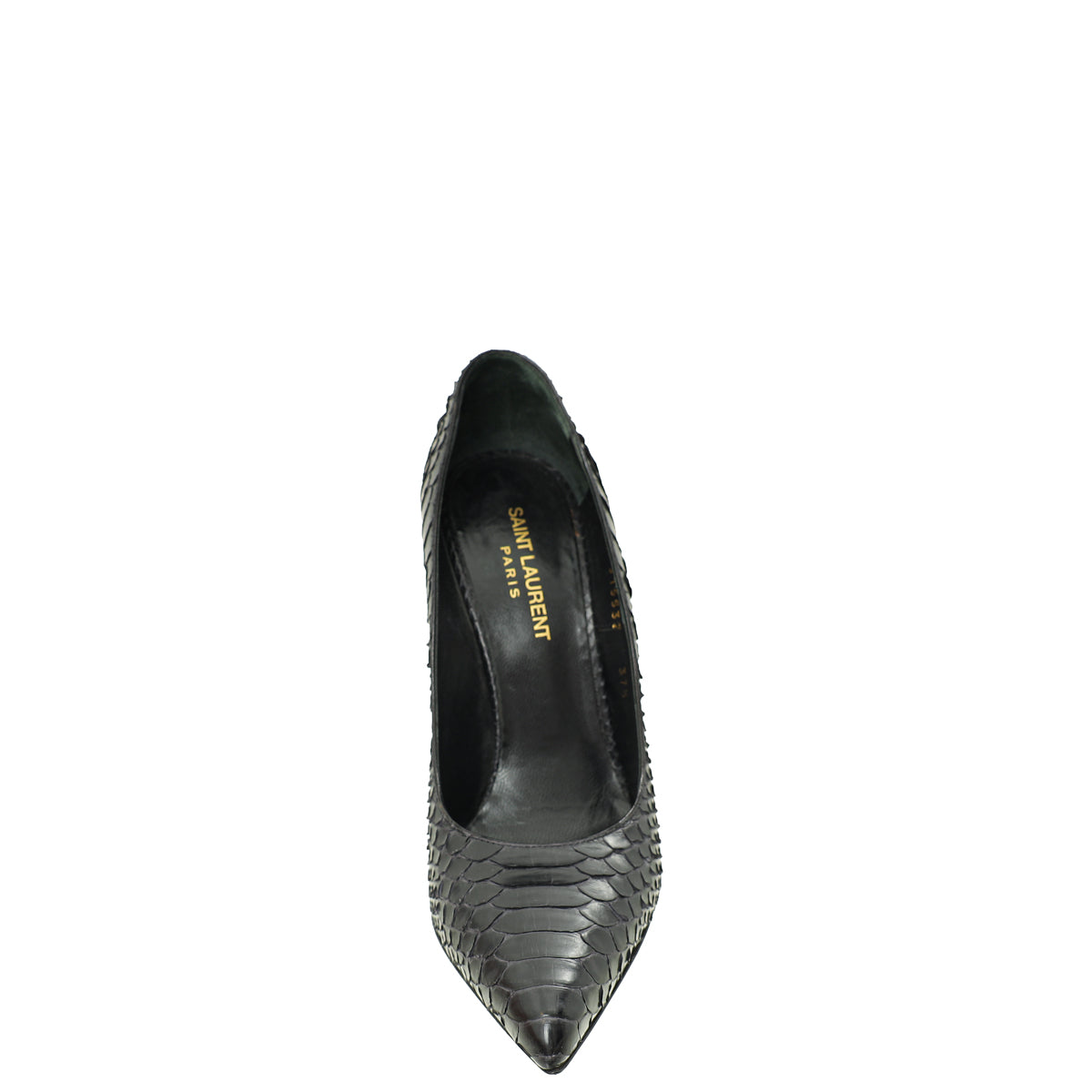YSL Black Python Pumps 37.5-YSL-THE CLOSET