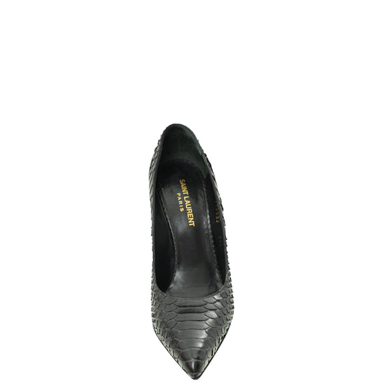 YSL Black Python Pumps 37.5