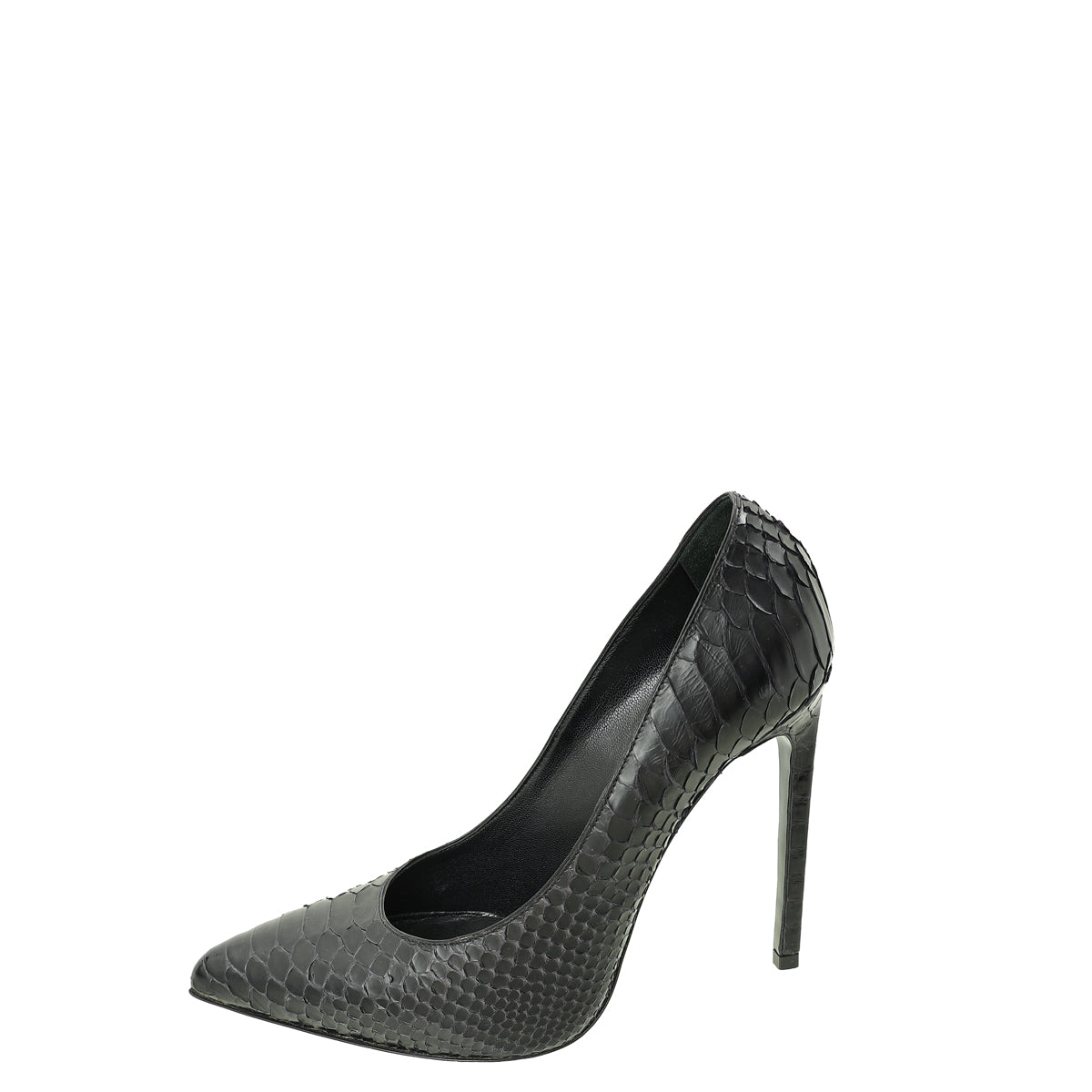 YSL Black Python Pumps 37.5