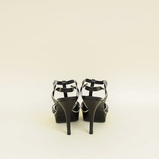 YSL Black Tribute Leather Sandal 37