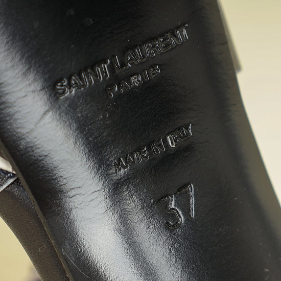 YSL Black Tribute Leather Sandal 37