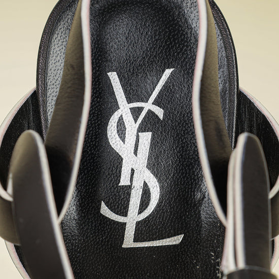 YSL Black Tribute Leather Sandal 37