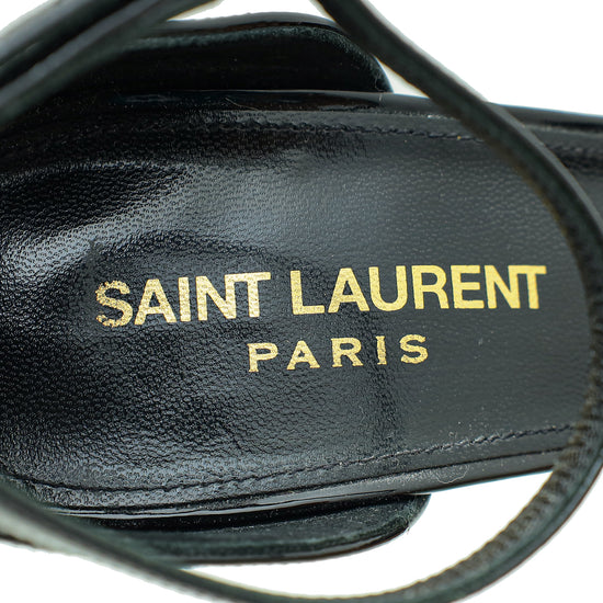 YSL Black Opyum Sandal 37