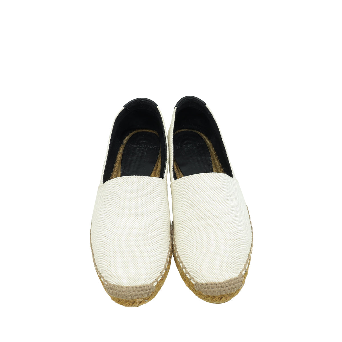 YSL Cream Embroidered Espadrilles 37