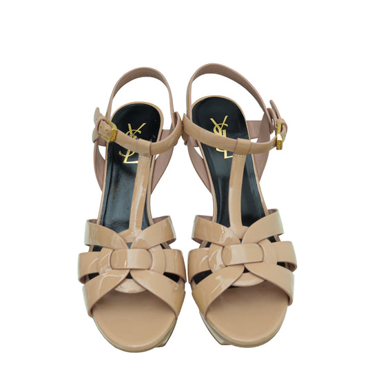 Load image into Gallery viewer, YSL Nude Tribute Sandal 38.5

