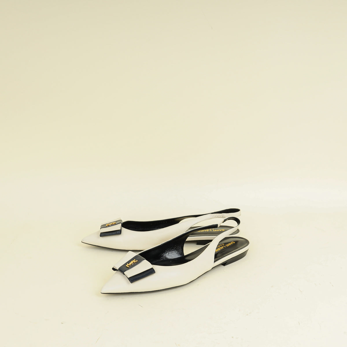 YSL Bicolor Anais Slingback Flats 38 - Main Image