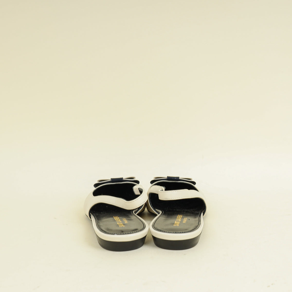 YSL Bicolor Anais Slingback Flats 38