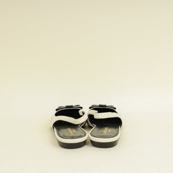 YSL Bicolor Anais Slingback Flats 38