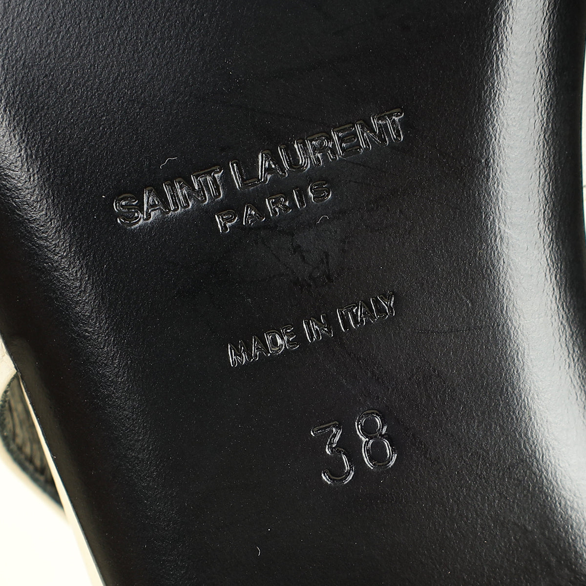 YSL Bicolor Anais Slingback Flats 38