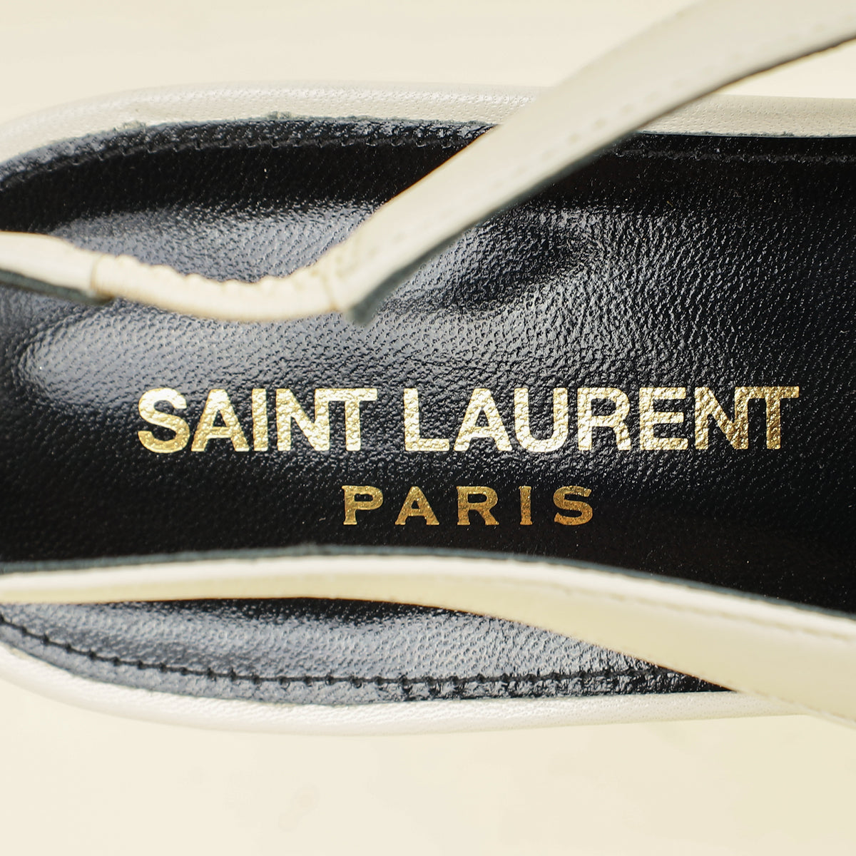 YSL Bicolor Anais Slingback Flats 38