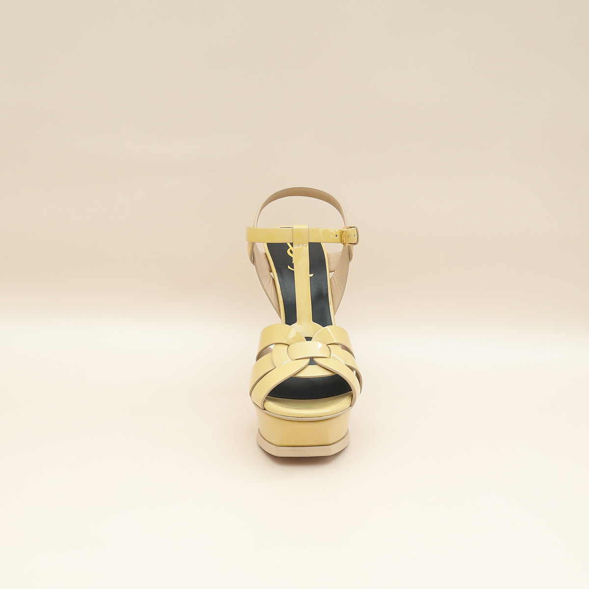 YSL Beige Tribute Sandals 38