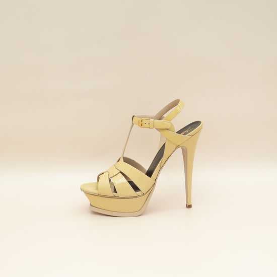 YSL Beige Tribute Sandals 38-YSL-THE CLOSET
