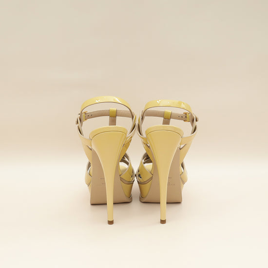 YSL Beige Tribute Sandals 38-YSL-THE CLOSET