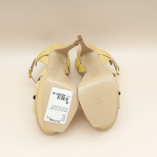 YSL Beige Tribute Sandals 38-YSL-THE CLOSET