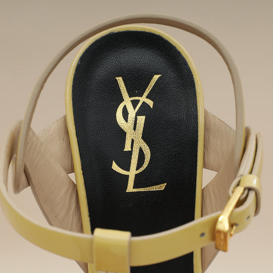 YSL Beige Tribute Sandals 38-YSL-THE CLOSET