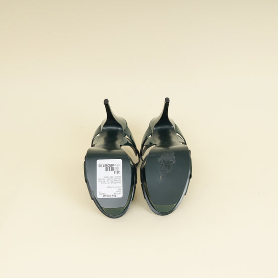 YSL Green High Heeled Tribute Sandals 39.5-YSL-THE CLOSET