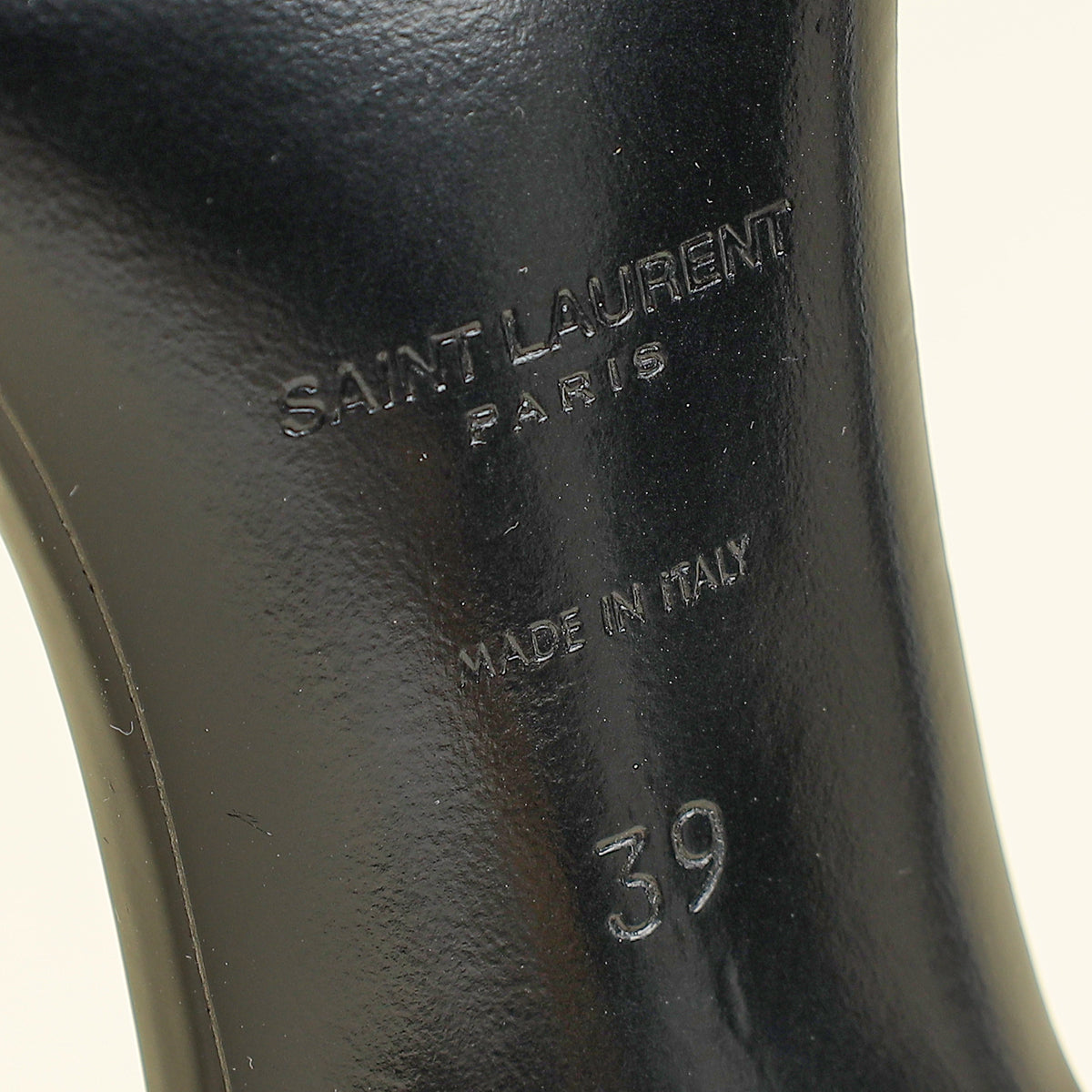 YSL Black Opyum Ankle Strap Sandal 39